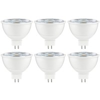 Sunlite 40348-Su Led Mr16 Mini Reflector Light Bulb, 12 Volt, 7 Watts (50W Equivalent), Gu5.3 Base, Dimmable, Energy Star, Ul Listed, 30K - Warm White 6 Pack