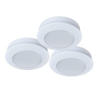 Ecolight Battery-Operated 3-Pack Tap Pucks - 30,000 Hours Lamp Life - White