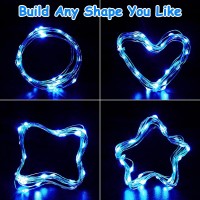 Bolweo 3 Pack Blue Battery Operated Led String Lights 10Ft 30 Led Silver Copper Wire Fairy Ambiance Lighting For Home Bedroom Pa