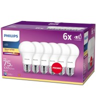 Philips Lighting Led Bulb, White, 6 Units (Pack Of 1)