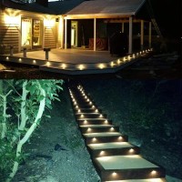 Fvtled 20Pcs Low Voltage Led Deck Lights Kit F138 Outdoor Garden Yard Decoration Lamp Recessed Landscape Pathway Step Stair War