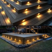 Fvtled 20Pcs Low Voltage Led Deck Lights Kit F138 Outdoor Garden Yard Decoration Lamp Recessed Landscape Pathway Step Stair War