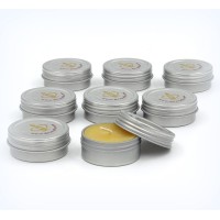 Bcandle Set 100% Beeswax Tea Light In Flat Tin Container With Screwtop Cover, For Camp, Outdoor, Sports Events, Fishing (8)