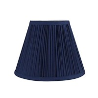 Urbanest Mushroom Pleated Softback Lamp Shade, Faux Silk, 5-Inch By 9-Inch By 7-Inch, Navy Blue, Spider-Fitter