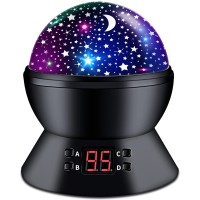 Star Projector Night Light For Kids Bedroom Ceiling Baby Starry Sky Night Lamp With Timer And Rotating Birthday Gifts For Boys Girls Toddlers Black