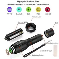 Pocketman Led Tactical Flashlights Set- Super Bright 1200 Lumen Flashlight & 300 Lumen Mini Led Flashlight Perfect For Indoor & Outdoor,Camping Hunting