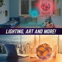 Geosphere 9 Inch - 30 Pc Puzzle Lamp Kit Complete With Wireless Smart Color Changing Led Light (Rainbow)