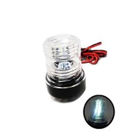 Pactrade Marine 12V Marine Boat Yacht Pontoon Navigation Anchor Light 360 Degrees All Around Nature White Led Splashproof Black Housing Uscg Certified Approved (Round Fixed Base (H=2.75