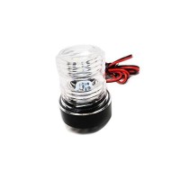 Pactrade Marine 12V Marine Boat Yacht Pontoon Navigation Anchor Light 360 Degrees All Around Nature White Led Splashproof Black Housing Uscg Certified Approved (Round Fixed Base (H=2.75