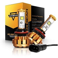 Auxbeam H11 Led Bulbs, H8 H9 H11 Led Conversion Kit 60W 6000Lm Xhp50 Led Chips Fog Light F-16 Series