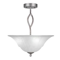 Revo Semi-Flush With 3 Bulbs Shown In Aged Silver Finish With 16