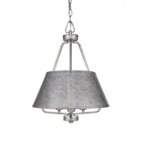 Sonora 3 Light Chandelier In Aged Silver Finish