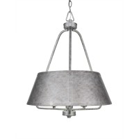 Sonora 3 Light Chandelier In Aged Silver Finish