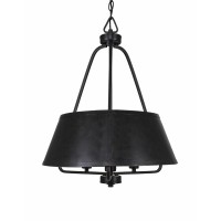 Sonora 3 Light Chandelier In Dark Granite Finish