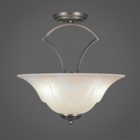 Zilo Semi Flush With 3 Bulbs Shown In Graphite Finish With 16