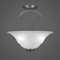 Zilo Semi Flush With 3 Bulbs Shown In Graphite Finish With 16