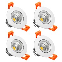 Lightingwill 2Inch Led Dimmable Downlight 3W Cob Recessed Ceiling Light Warm White 3000K3500K Cri80 25W 220Lm Halogen Bulbs