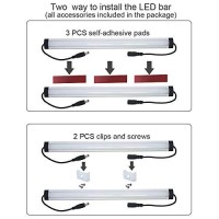 Litever Kitchen Under Cabinet Led Lighting Kits,3 Pcs 1 Feet Super Bright Led Light Bars Per Set, Daylight White 20W 1000 Lumen Dimmable Plug In For Kitchen Cabinets Counters Cases 5000K (3 Bars Kit)