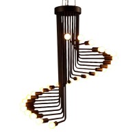 Warehouse Of Tiffany Black Whse Of Tiffany Ld4369 Jack 26-Light Edison Chandelier, 28