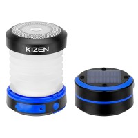 Kizen Solar Lantern Collapsible Led Camping Lantern Rechargeable Solar Usb Portable Lamp And Phone Charger For Emergency