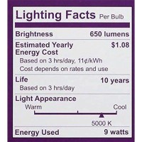 Philips Led Dimmable Br30 Light Bulb: 650-Lumen, 5000-Kelvin, 9-Watt (65-Watt Equivalent), E26 Base, Daylight, 3-Pack