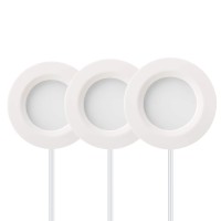 Getinlight Dimmable Led Puck Lights Kit, Recessed Or Surface Mount Design, Soft White 3000K, 12V, 2W (6W Total, 30W Equivalent), White Finished, Etl Listed, (Pack Of 3), In-0102-3-Wh