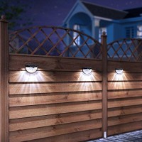 Othway Solar Fence Post Lights Wall Mount Decorative Deck Lighting, Black, 4 Packs