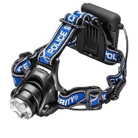 Police Security 99434 Blackout 615 Lumens Rechargeable Led Headlamp