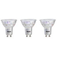 Philips Led Gu10 Dimmable 35-Degree Spot Light Bulb: 400-Lumen, 3000-Kelvin, 6-Watt (50-Watt Equivalent), Bright White, 3-Pack