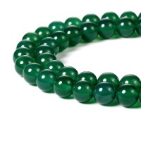 Haamiiqii 60Pcs 6Mm Natural Green Agate Beads Round Loose Gemstone Beads For Jewelry Making Diy Bracelet Necklace