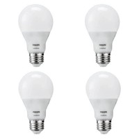 Philips 464867 Led A19 Sceneswitch Color Change Light Bulb: Daylight/Soft White/Warm Glow (60-Watt Equivalent), E26 Base, 4-Pack