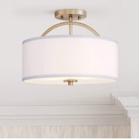 Possini Euro Design Halsted Modern Industrial Close To Ceiling Light Semi Flush Mount Fixture 15