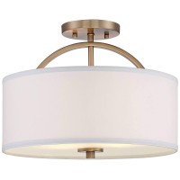 Possini Euro Design Halsted Modern Industrial Close To Ceiling Light Semi Flush Mount Fixture 15