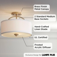 Possini Euro Design Halsted Modern Industrial Close To Ceiling Light Semi Flush Mount Fixture 15