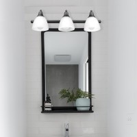 Globe Electric 51227 Jayden 5Piece Allinone Bathroom Set Oil Rubbed Bronze 3Light Vanity Light With Frosted Glass Shades