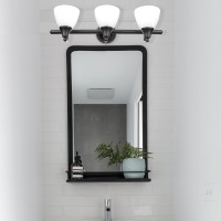 Globe Electric 51227 Jayden 5Piece Allinone Bathroom Set Oil Rubbed Bronze 3Light Vanity Light With Frosted Glass Shades