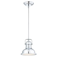 Westinghouse Lighting 63085A Boswell One-Light Led Indoor Pendant, Chrome Finish With Frosted Prismatic Lens,