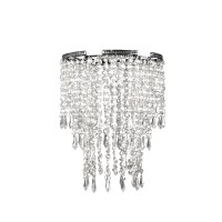 Tadpoles Faux Crystal Triple Layer Dangling Shade In Chandelier Style | 9