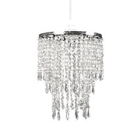 Tadpoles Faux Crystal Triple Layer Dangling Shade In Chandelier Style | 9