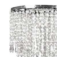 Tadpoles Faux Crystal Triple Layer Dangling Shade In Chandelier Style | 9