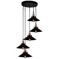 Add a touch of brightness and bring life to any space with this handcrafted beautiful statement piece from Warehouse of Tiffany This Natalie 5light adjustable cord Edison lamp with bulbs instantly adds light to your room multidirectionally