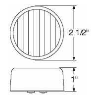 2 White 25 Round 13 LED Custom Mini Reverse Backup Lights Grommets Wires 2 White 25 Round 13 LED Custom Mini Reverse Backup Lights Grommets Wires 2 Custom 25 13 LED White reverse lights for custom applications 25 Diameter Lights 3 34 Diameter Grommets Req