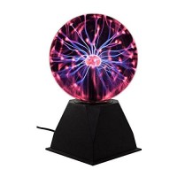 Plasma Ball Light 6 Inch Interactive Touch Responsive Lamp Tesla Coil Lightning Effect Science Educational Fun Gift (6 Inch)