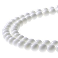 Mjdcb 7A Natural Deep Sea White Shells Round Stone Beads For Jewelry Making Diy Bracelet Necklace (10Mm)