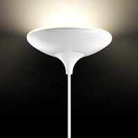 Led Floor Lamp Torchiere, Energy Star Certified, Dimmable, Super Bright, 43W, 3010 Lumens, Matte White Finish,12783