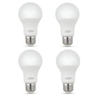 Feit Electric Led Light Bulbs, A19 40W Equivalent, Non Dimmable, 450 Lumens, A19 Led Light Bulbs, E26 Base, 2700K Soft White, A19 Led Bulbs, 10 Year Lifetime, 4 Pack, A450/827/10Kled/4