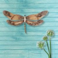 Eangee Home Design Dragonfly Wall Decor Earthtoned 20 Inches Length X 1 Inch Width X 12 Inches Height (M4007)