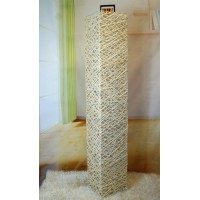 Handmade Bamboo Rectangle Floor Lamp Tku008L Modern Contemporary Decor Lighting Living Family Bedroom