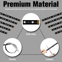 Pesic 10X Dc12V 30Cm 15 Smd Led Car Truck Flexible Waterproof Light Strip Amber