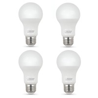 Feit Electric A19 Led Light Bulbs, 60W Equivalent, Non-Dimmable, 800 Lumens, E26 Standard Base, 2700K Soft White, 80 Cri, 10 Year Lifetime, Energy Efficient, 4 Pack, A800/827/10Kled/4